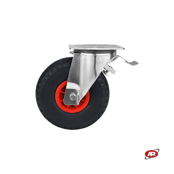 Ruote ANTIFORATURA | FFP1105 | Foam | SUPPORTO a Piastra | Nucleo in plastica | 10“x3.00-4 | 260 x 73 |  Per CARRELLI e alloggi NAUTICI | Porta barca e motori | Trasporto imbarcazioni | Portata 80 Kg