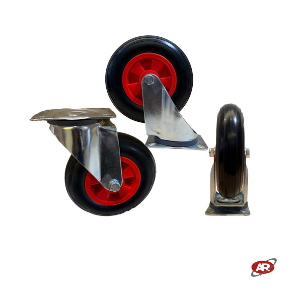 Ruota imperforabili 200x50 | Blu o nera | FOAM | SUPPORTO standard GIREVOLE | Carrelli carretti rimorchio | Per trasporto | PORTATA 80 Kg | Antiforatura FFP1409-60.2G/FFP1409-60AZ.2G