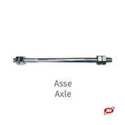 Ruota pneumatica per carriole in nucleo in LAMIERA VERNICIATA | Battistrada DC | 14“x3.50-8 | 360 x 85 | Foro a boccola con asse M12X170 | PR2603-4DC