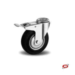 Load image into Gallery viewer, Wheels with galvanised sheet metal core with SUPPORT | ROTATING | BLACK
