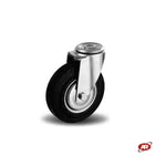 Load image into Gallery viewer, Wheels with galvanised sheet metal core with SUPPORT | ROTATING | BLACK
