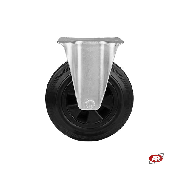 Roues avec noyau en polypropylène | ANNEAU EN CAOUTCHOUC RECYCLÉ | Diamètre 200 mm | Cage à rouleaux