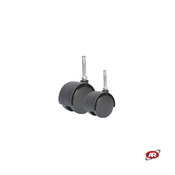 Ruote gemellate in poliammide TNYFO | Nylon (PA) | Diametro 40 o 50 mm | SUPPORTO | ROTANTE con codolo liscio di 38 mm