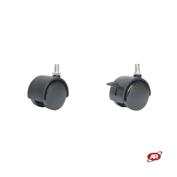 Ruote gemellate in poliammide TNYFO | Nylon (PA) | Diametro 40 o 50 mm | SUPPORTO | ROTANTE con codolo filettato