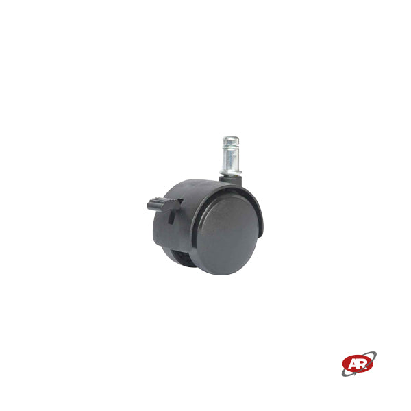 Ruote gemellate in poliammide TNYFO | Nylon (PA) | Diametro 40 o 50 mm | SUPPORTO | ROTANTE con FRENO codolo liscio