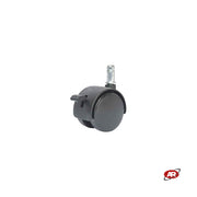 Ruote gemellate in poliammide TNYFO | Nylon (PA) | Diametro 40 o 50 mm | SUPPORTO | ROTANTE con FRENO codolo liscio