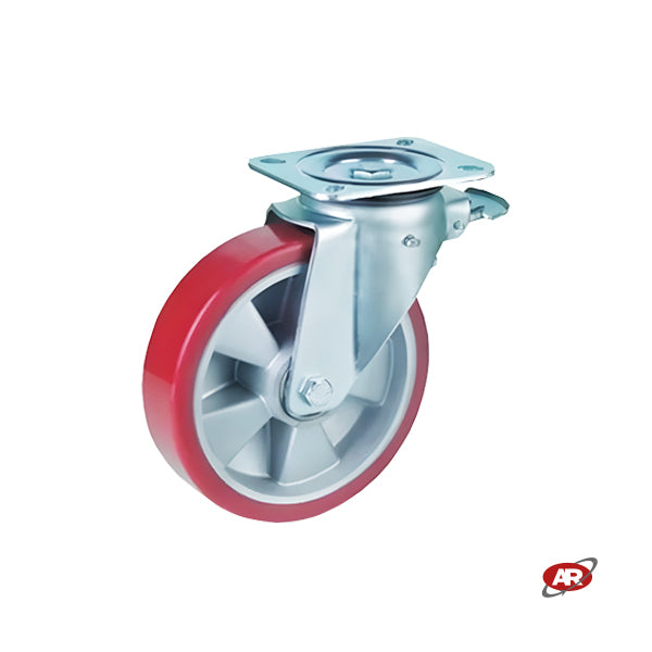 Wheels with ALUMINUM core and POLYURETHANE coating | HEAVY LOADS | MOUNT | PLATE