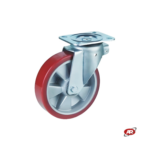 Wheels with ALUMINUM core and POLYURETHANE coating | HEAVY LOADS | MOUNT | PLATE