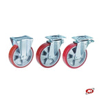 Load image into Gallery viewer, Wheels with ALUMINUM core and POLYURETHANE coating | HEAVY LOADS | MOUNT | PLATE
