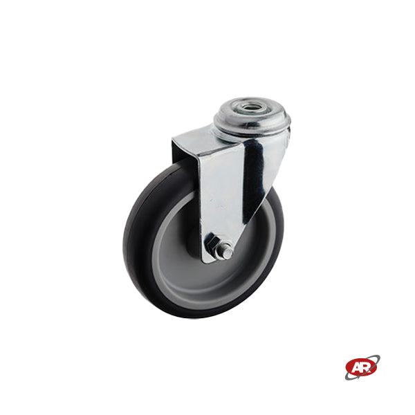 Ruote in gomma termoplastica (TPR) | GRIGIA | Diametro da 75 a 125 mm | SUPPORTO | ROTANTE