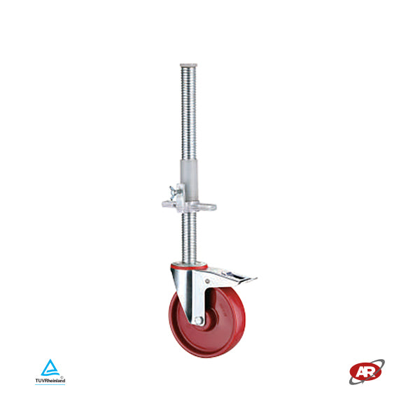 Roues monolithiques pour échafaudages en polyamide | NY3M | Diamètre 150 ou 200 | Tige filetée ROTATIVE