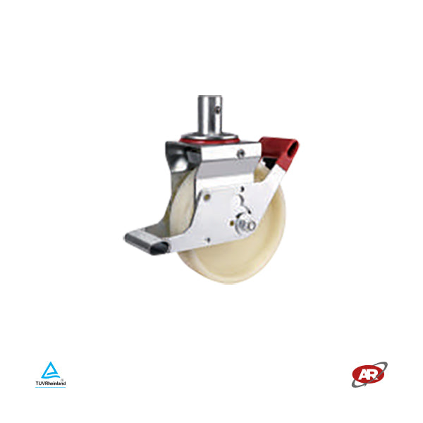 Roues monolithiques pour échafaudages en polyamide | NY3R | Diamètre de 125 à 200 | ROTATIVE avec tige en acier