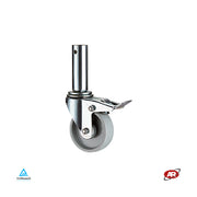 Ruote monolitiche per ponteggi in poliammide | NY3S | Diametro da 100 a 200 | ROTANTE con stelo in acciaio