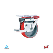 Ruote per ponteggi in POLIURETANO e POLIAMMIDE | NYPU4B | Diametro da 125 a 200 mm | SUPPORTO | PIASTRA