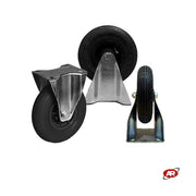 Ruota 200x50 PNEUMATICA con SUPPORTO standard FISSO | Carrelli carretti rimorchio | Per trasporto | PORTATA 75 Kg | PR1409.1F