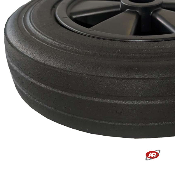 Roues avec noyau en polypropylène | ANNEAU EN CAOUTCHOUC RECYCLÉ | Trou de douille | avec SOUTIEN | TOURNANT