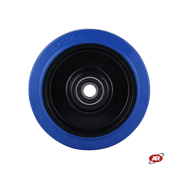 Roues en caoutchouc élastique | BLEU OU GRIS | Diamètre 100 à 250 mm | Glissière à billes