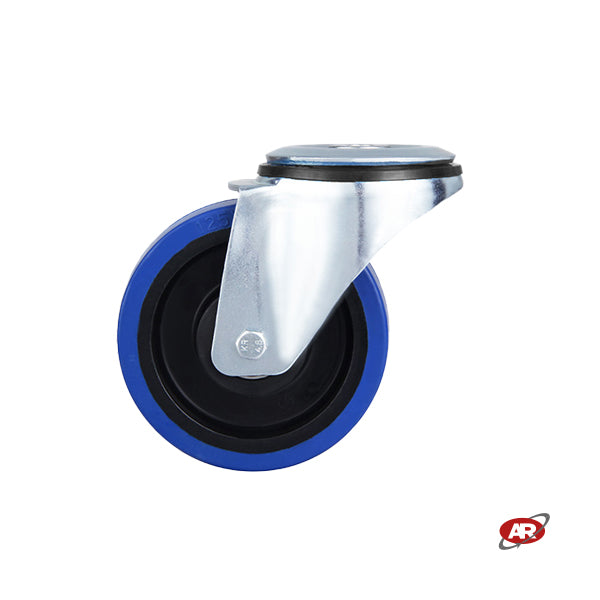 Roues en caoutchouc élastique | ROTATIVE | BLEUE | Roulements à billes