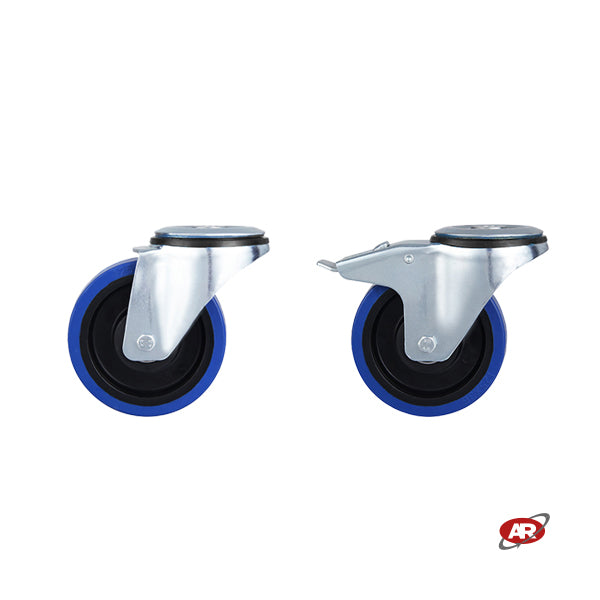 Roues en caoutchouc élastique | ROTATIVE | BLEUE | Roulements à billes