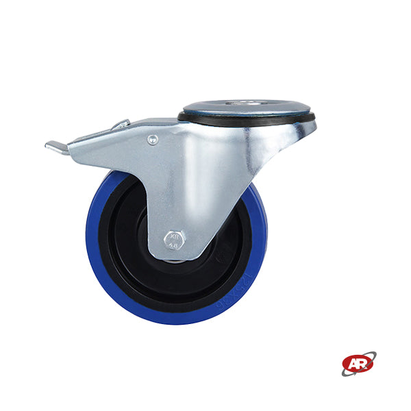 Roues en caoutchouc élastique | ROTATIVE | BLEUE | Roulements à billes