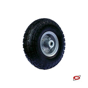 Ruota pneumatica PER CARRELLI in nucleo in LAMIERA verniciata | 10“x4.10/3.50-4 | 260 x 85 | Foro cuscinetti a sfera 17 mm | PR1804-17D