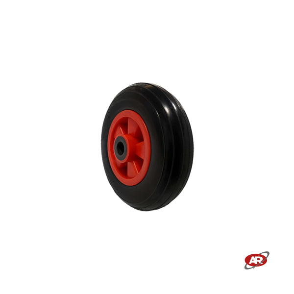 Roue increvable POUR CHARIOTS en noyau PLASTIQUE | 200-50 | Noir ou bleu | Trou de cage à rouleaux