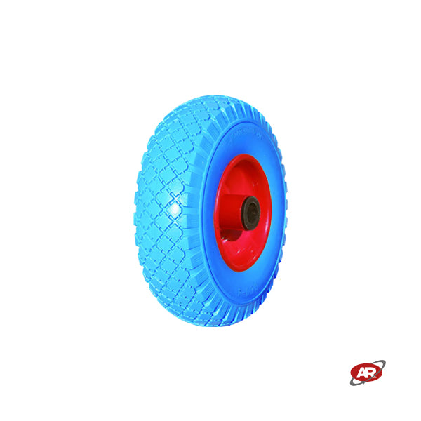 Roue increvable POUR CHARIOTS en âme TÔLE | 10“x3.00-4 | 260x73 | Bande de roulement C | Alésage de cage à rouleaux de 20 mm