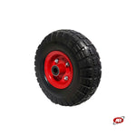 Load image into Gallery viewer, Puncture-proof wheel FOR TROLLIES with SHEET METAL core | 10“x4.10/3.50-4 | 260x85 | D tread | Bearing or roller hole Ø 20 mm
