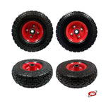 Load image into Gallery viewer, Puncture-proof wheel FOR TROLLIES with SHEET METAL core | 10“x4.10/3.50-4 | 260x85 | D tread | Bearing or roller hole Ø 20 mm
