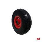 Load image into Gallery viewer, Puncture-proof wheel FOR TROLLIES with SHEET METAL core | 10“x4.10/3.50-4 | 260x85 | D tread | Bearing or roller hole Ø 20 mm
