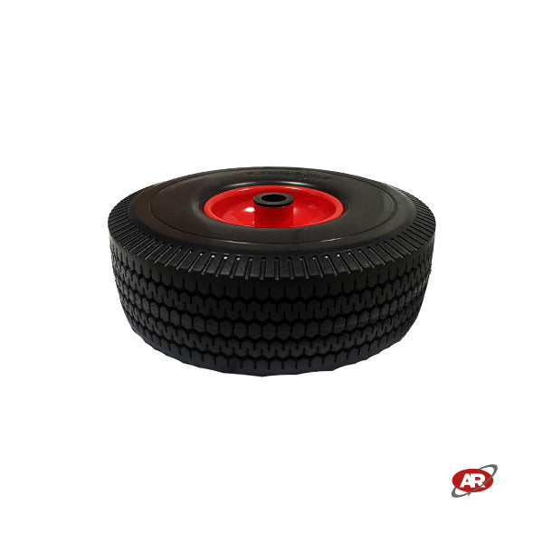 Roue increvable POUR CHARIOTS en âme TÔLE | FFP1503RE | 10“x4.10/3.50-4 | 260x85 | Bande de roulement E | Trou du rouleau Ø 20 mm