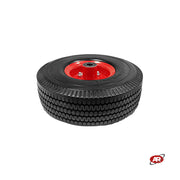 Ruota antiforatura PER CARRELLI in nucleo in LAMIERA | FFP1804-17 | 10“x4.10/3.50-4 | 260x85 | Battistrada E | Foro a cuscinetti di Ø 17 mm