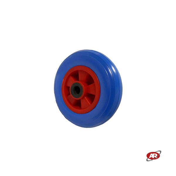 Roue increvable POUR CHARIOTS en noyau PLASTIQUE | 200-50 | Noir ou bleu | Trou de cage à rouleaux