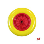 Carica l&#39;immagine nel visualizzatore Galleria, Ruota antiforatura PER CARRIOLE e Carrelli NAUTICI | Nucleo in plastica | 16“x4.00-8 | 400x85 | Battistrada A | Foro a boccola di 20 mm | FFP1302PBY
