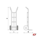 Load image into Gallery viewer, Two-wheel trolleys with IRON frame | Luggage trolley | TRANSPORT TROLLEY - HAND TROLLEY - H2PN160-114
