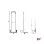 Carica l&#39;immagine nel visualizzatore Galleria, Carrello a due ruote con telaio in ALLUMINIO | Carrello portapacchi | CARRELLO DA TRASPORTO | CARRELLO A MANO | Portata 100 Kg | 211 F
