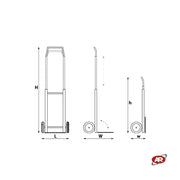 Extra light trolley | Luggage trolley | TRANSPORT CART | HAND CART | Capacity 50 Kg | 310 F