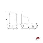Carica l&#39;immagine nel visualizzatore Galleria, Carrello a due ruote con telaio in ALLUMINIO | Carrello portapacchi | CARRELLO DA TRASPORTO | CARRELLO A MANO | Portata 150 o 300 Kg | 301F | 305F
