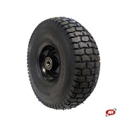 Ruota pneumatica per il garden in nucleo in LAMIERA | Battistrada GR | 15“x6.00-6 | 380 x 135 | Foro cuscinetti a sfera di 25 mm | PR3009N-2B