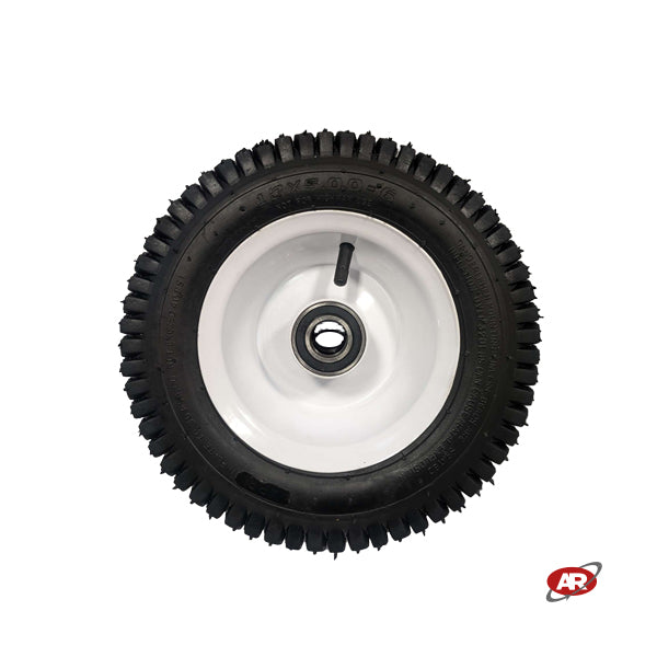 Roue pneumatique pour jardin en âme TÔLE PEINTE | Bande de roulement GR | 13“x5.00-6 | 330 x 110 | Alésage de roulement à billes de 25 mm | PR2408-2B