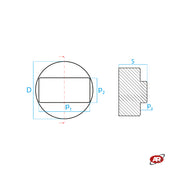 Rubber Pad for Trolley Jack | FLAT PLATE (Ø >66 mm) | Marketplace | Amazon and eBay | SPECIFIC: BMW, MINI, OPEL | Vehicle Support Pad | Lifting Tool | Anti-Slip | J65P-Fx1