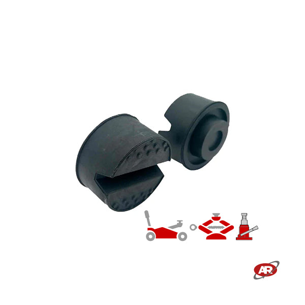 Tamponi in gomma per CRIC a carrello | CORONA PROFONDA (Ø 46 mm) | UNIVERSALI | PAD di sostegno per veicoli | Strumento di sollevamento | Antiscivolo | J65V-D