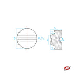 Carica l&#39;immagine nel visualizzatore Galleria, Tamponi in gomma per CRIC a carrello | CORONA PROFONDA (Ø 46 mm) | UNIVERSALI | PAD di sostegno per veicoli | Strumento di sollevamento | Antiscivolo | J65V-D

