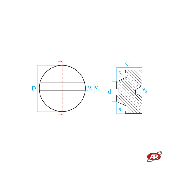 Tamponi in gomma per CRIC a carrello | CORONA PROFONDA (Ø 46 mm) | UNIVERSALI | PAD di sostegno per veicoli | Strumento di sollevamento | Antiscivolo | J65V-D