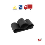 Load image into Gallery viewer, Black rubber pads with FABRIC finish | 3 mm thick | Walkable and washable | Floor and worktop coverings
