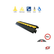 Plateformes de gestion des câbles | 1 CHAÎNES | Caniveau de sol praticable | Protection des câbles | Manifestations | Événements | Chantiers routiers | Capacité 12 tonnes | DH-CP-S1M