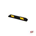 Charger l&#39;image dans la visionneuse de galerie, Butées de roue en caoutchouc noir | DÉLIMITEURS | Bloc de véhicule | Aires de repos | GARAGE | STATIONNEMENT | Enjoliveurs avec réflecteurs jaunes ou blancs | DH-PB
