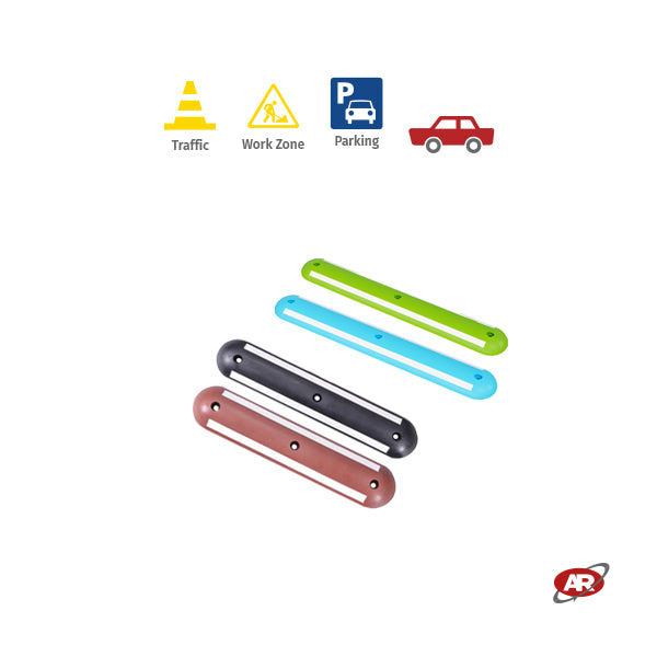 Rubber wheel stop kerbs BLACK, RED, GREEN AND BLUE | DELIMITERS | Vehicle block | Rest areas | GARAGES | PARKING | 120x15x4,5 cm | DH-PB-9