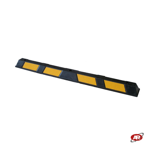 Butées de roue en caoutchouc noir | DÉLIMITEURS | Bloc de véhicule | Aires de repos | GARAGE | STATIONNEMENT | Enjoliveurs avec réflecteurs jaunes ou blancs | DH-PB