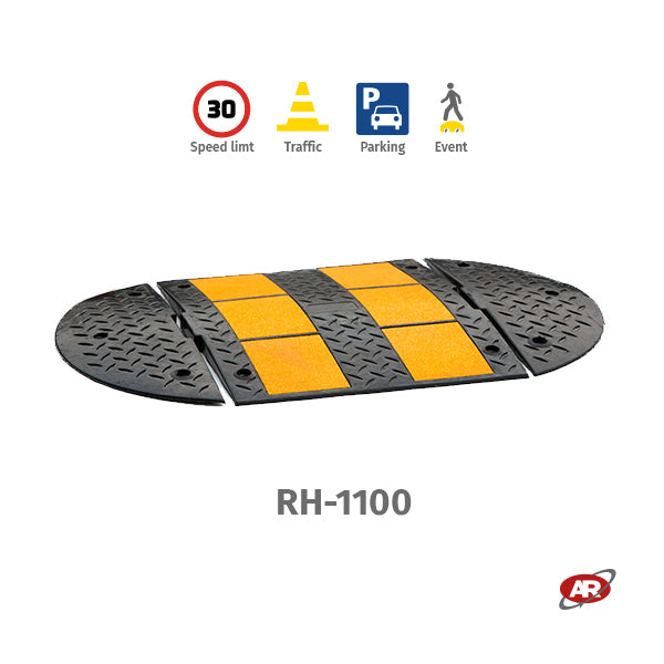 Rallentatori stradali | Modello RH centrali o terminali | Dossi artificiali | RH-1100 o RH-T1100 |  Velocità massima 30 km/h